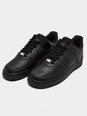 NIB! NIKE AIR FORCE 1 Classic ‘07 Black Leather Shoe/Sneaker W 9.5/M8